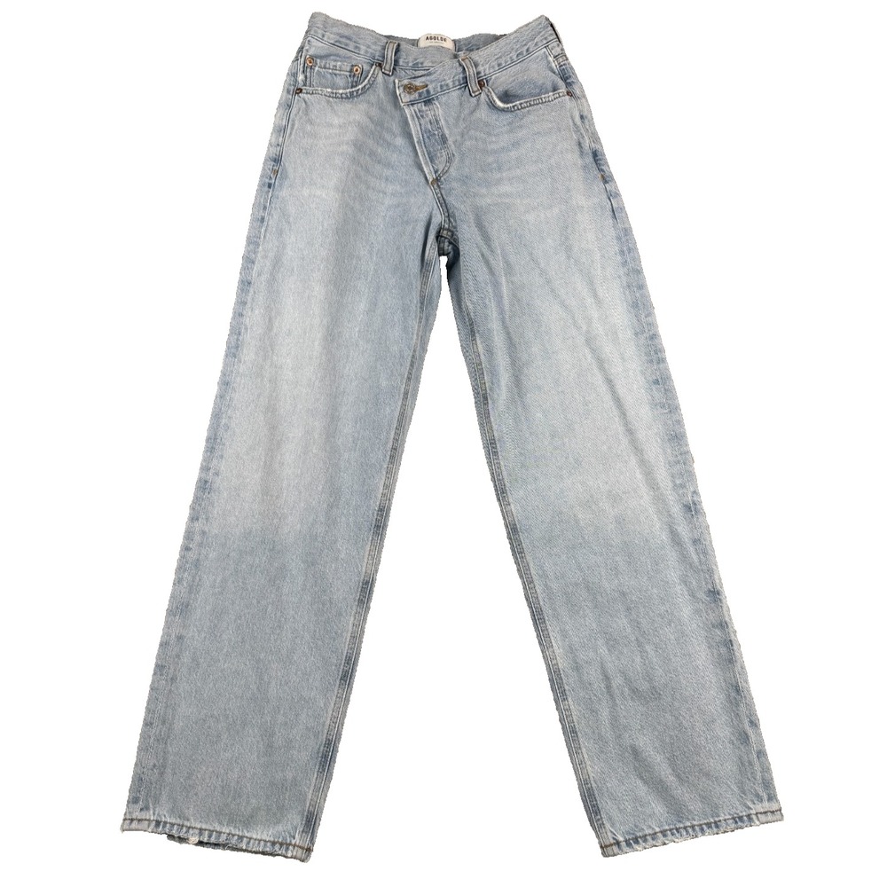 AGOLDE Women's Jeans Size 25 Light Wash High Rise Straight Leg Button Fly